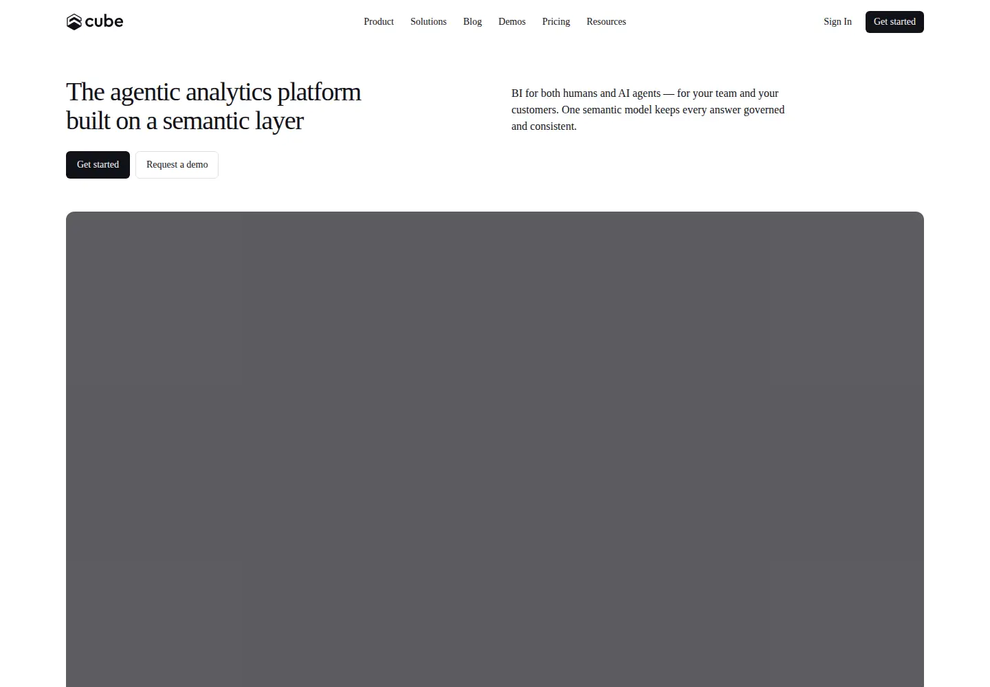 Screenshot of cube.dev