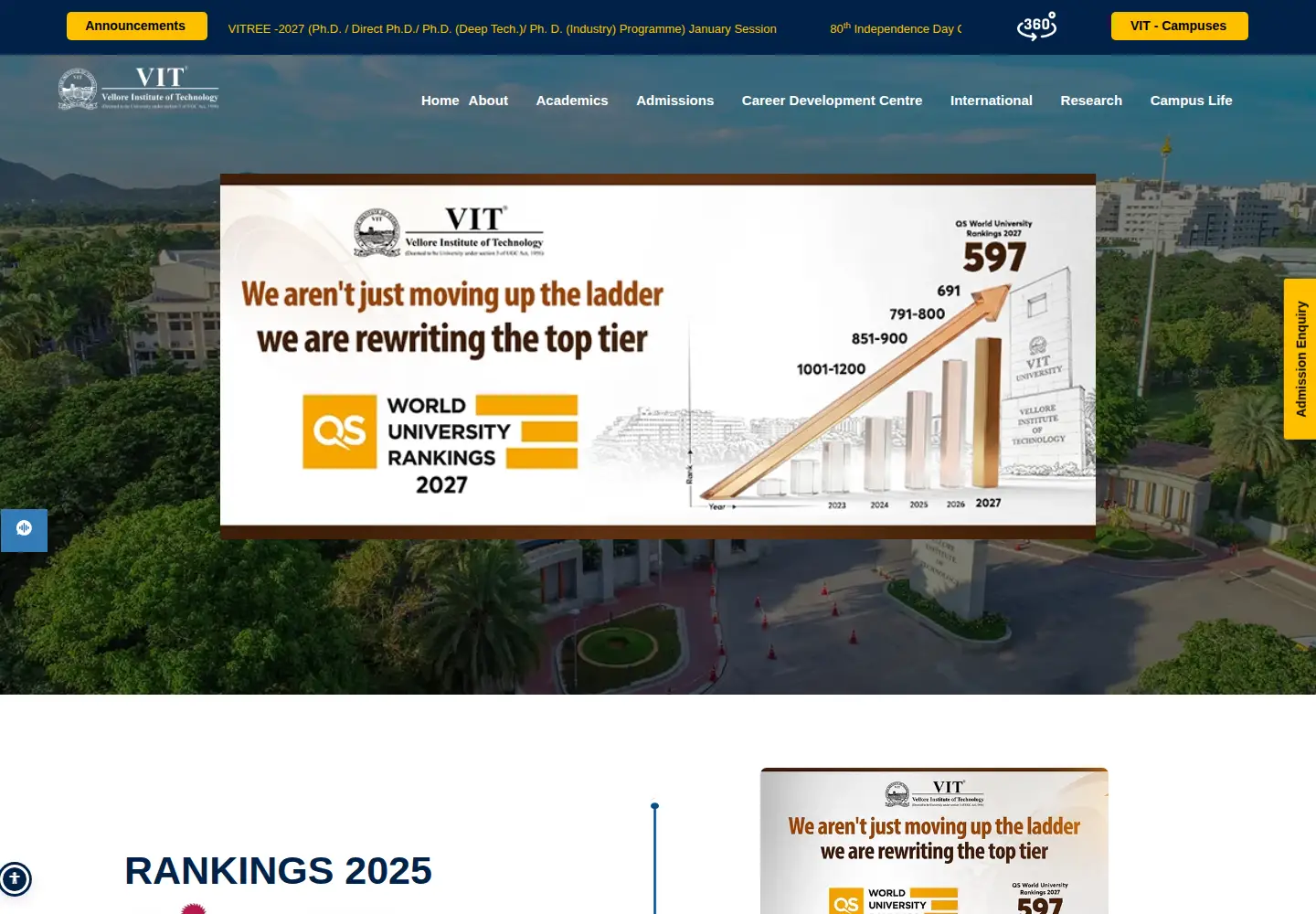 Screenshot of vit.ac.in