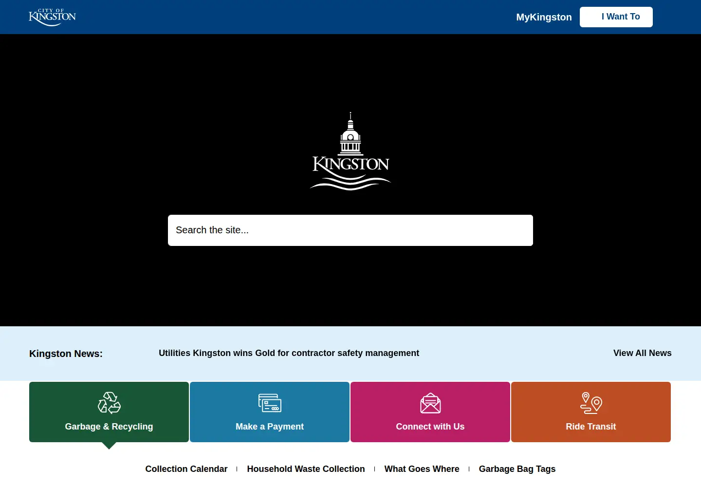 Screenshot of cityofkingston.ca