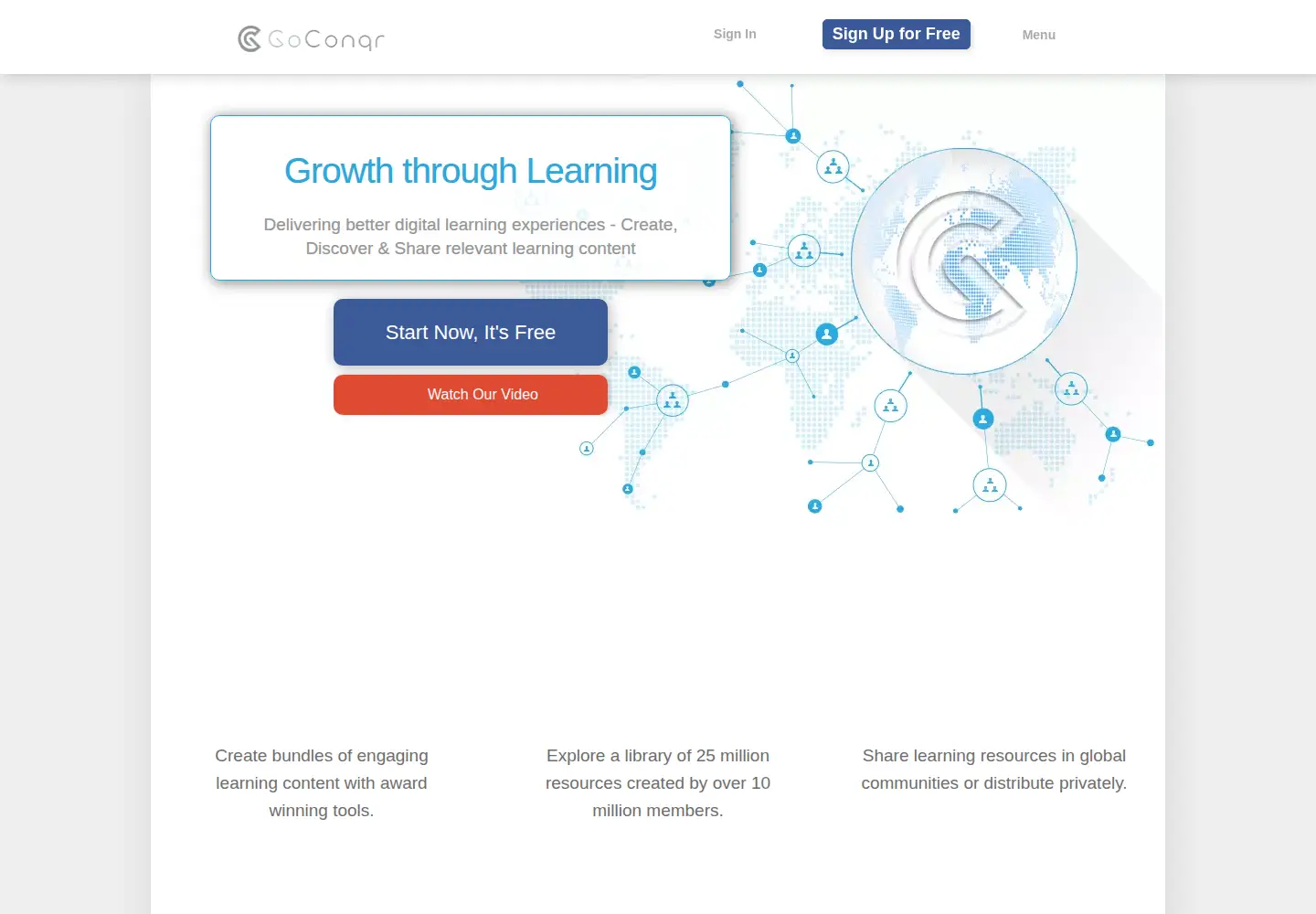 Screenshot of goconqr.com