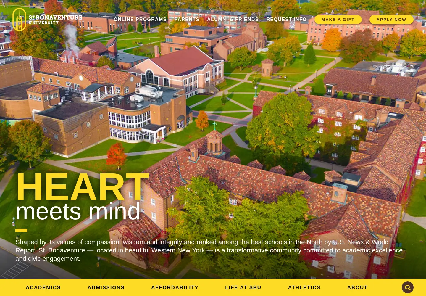 Screenshot of sbu.edu
