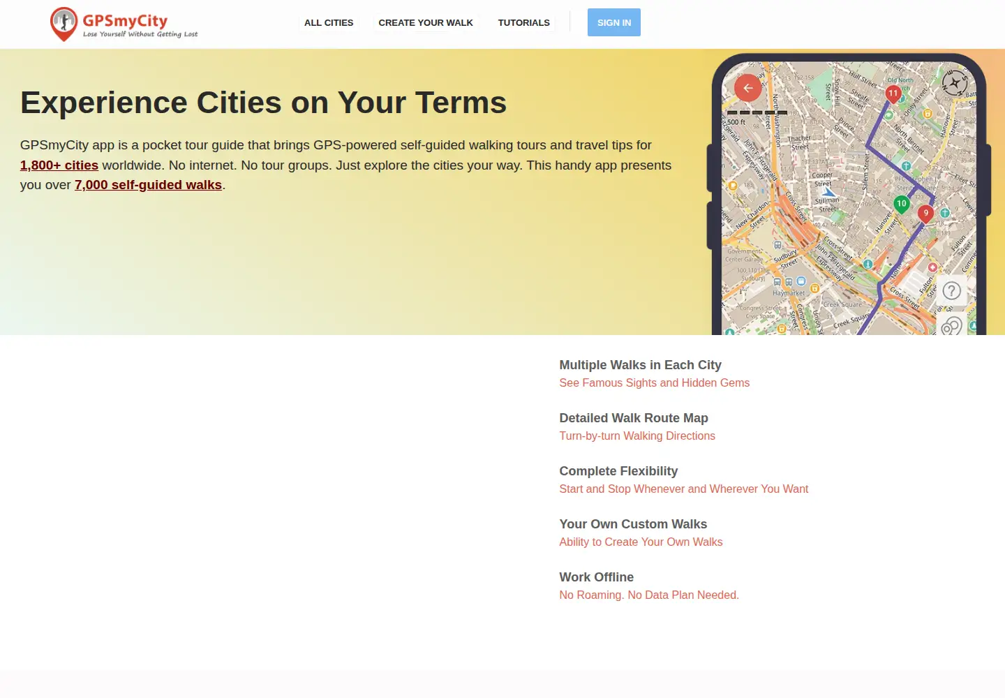 Screenshot of gpsmycity.com