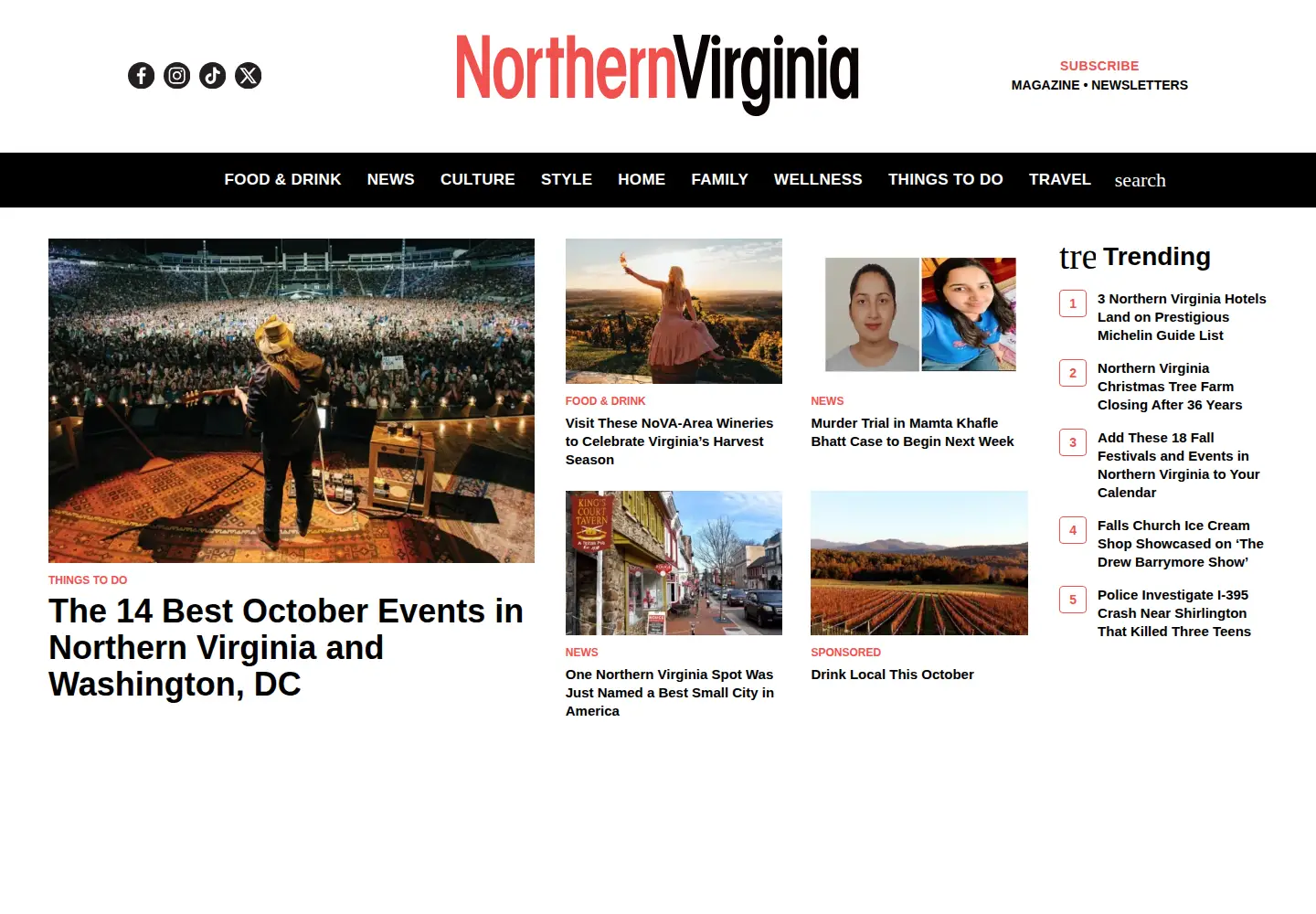 Screenshot of northernvirginiamag.com