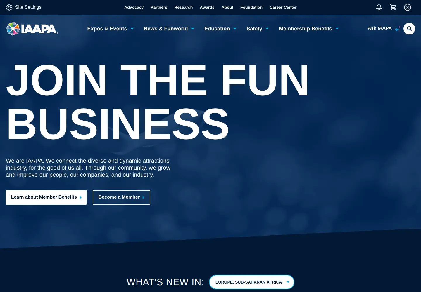 Screenshot of iaapa.org