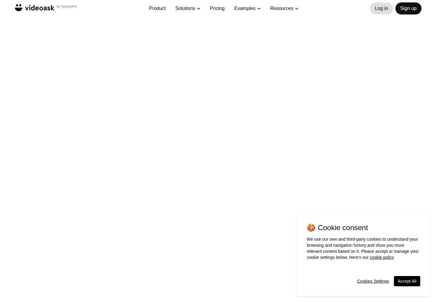 Screenshot of videoask.com