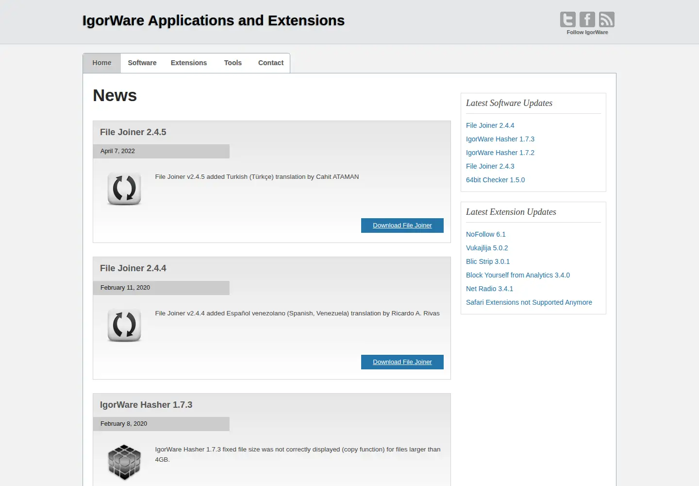 Screenshot of igorware.com