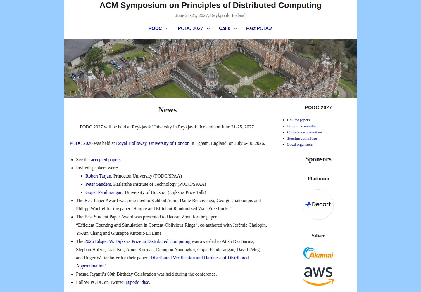 Screenshot of podc.org