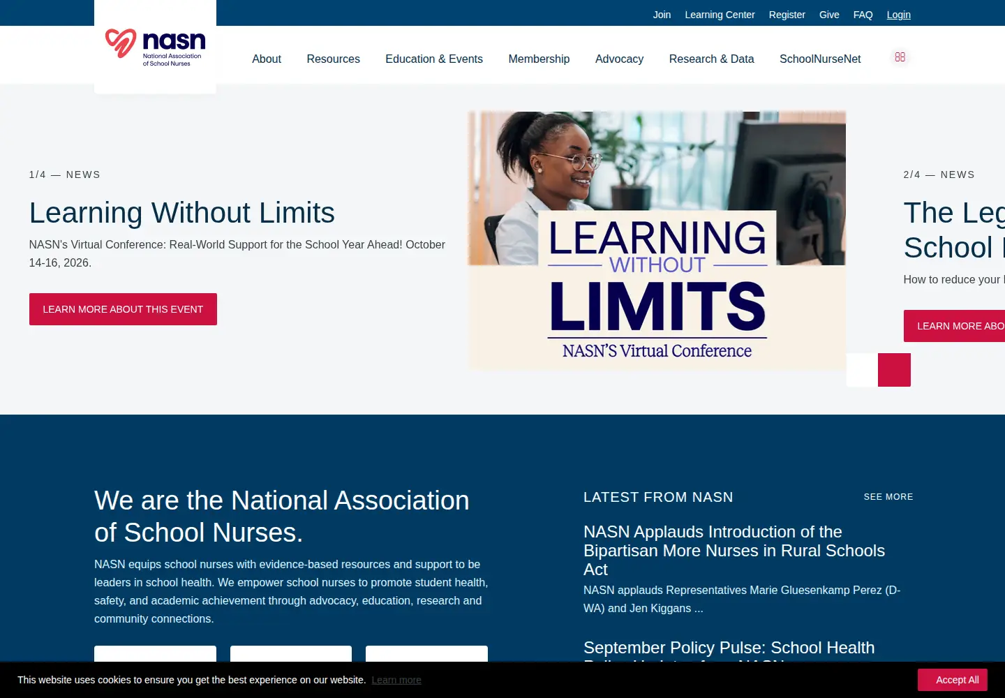 Screenshot of nasn.org