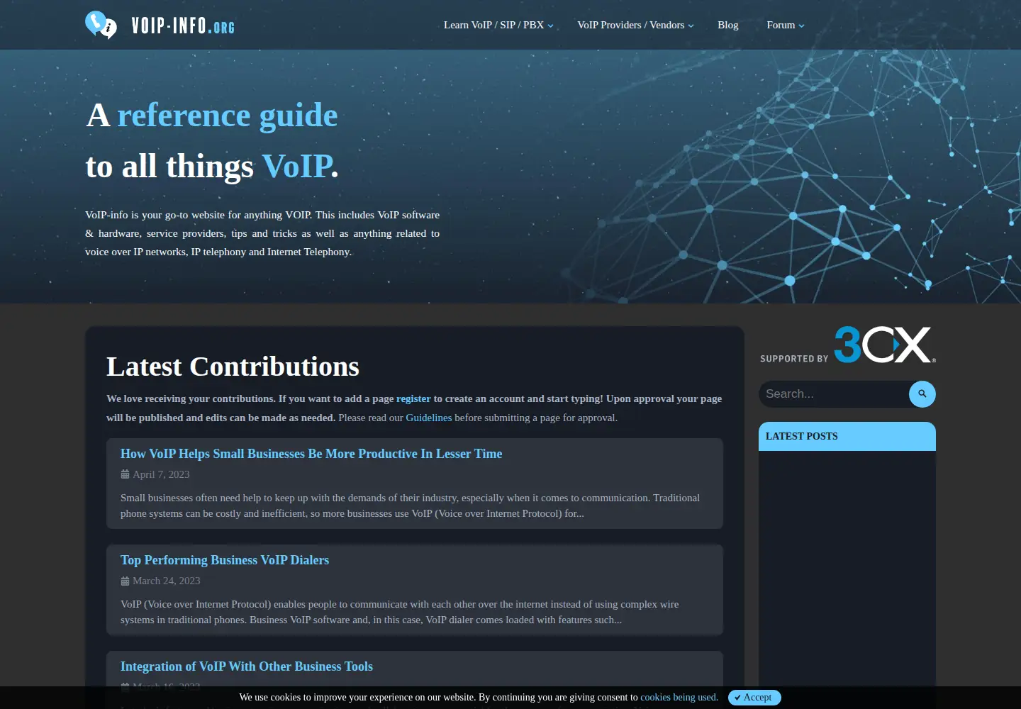 Screenshot of voip-info.org