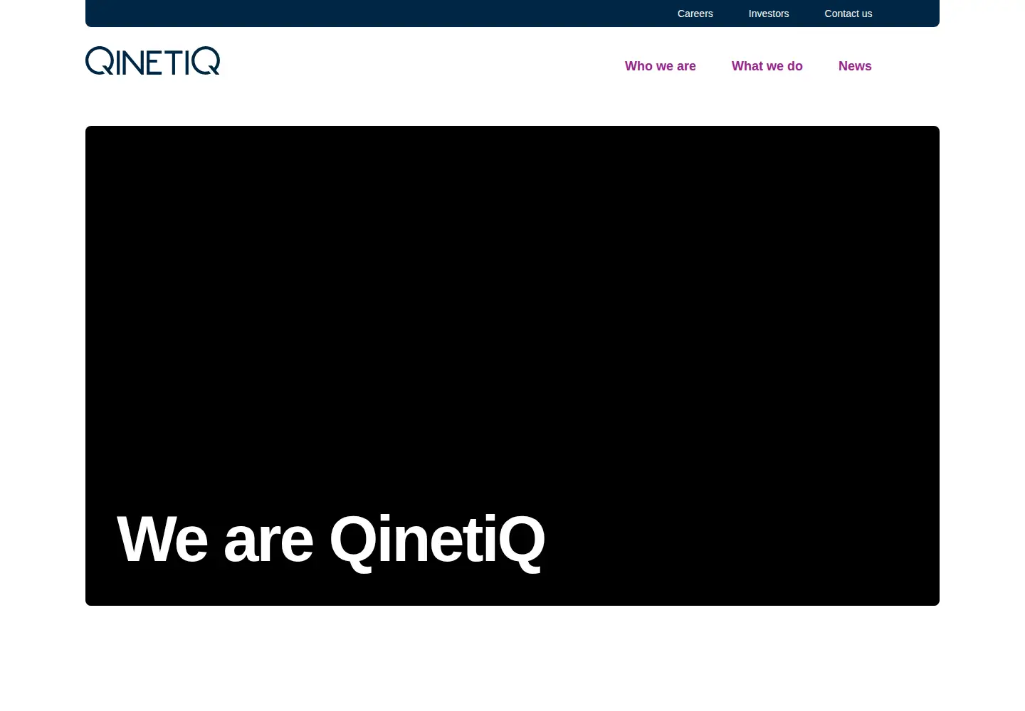 Screenshot of qinetiq.com