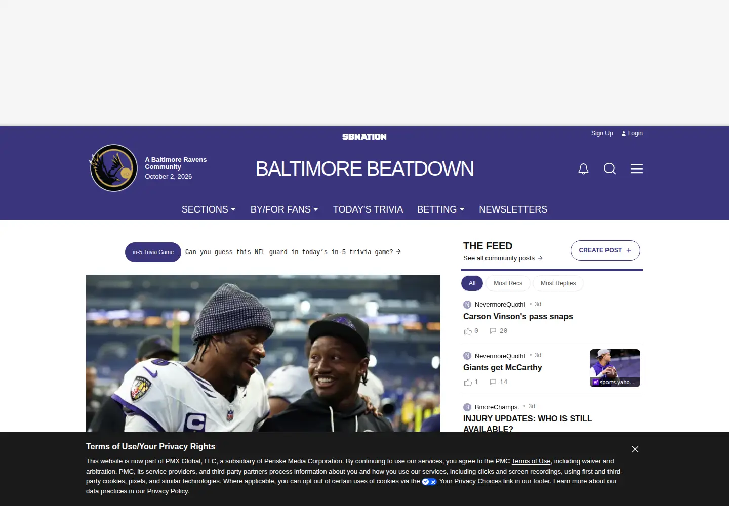 Screenshot of baltimorebeatdown.com