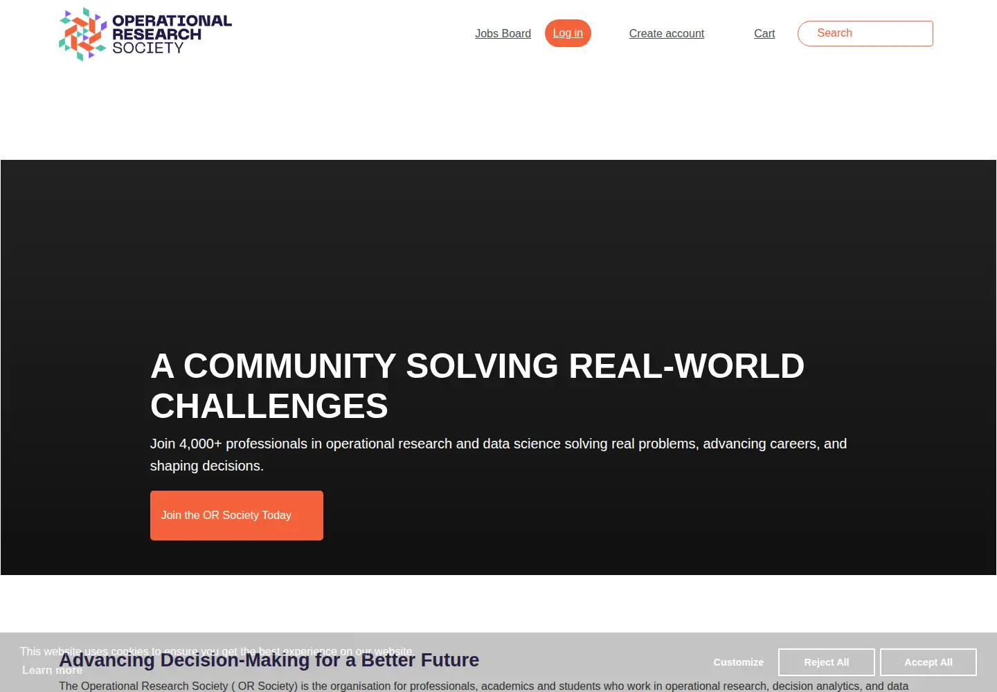 Screenshot of theorsociety.com