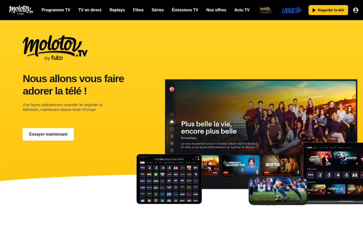 Screenshot of molotov.tv