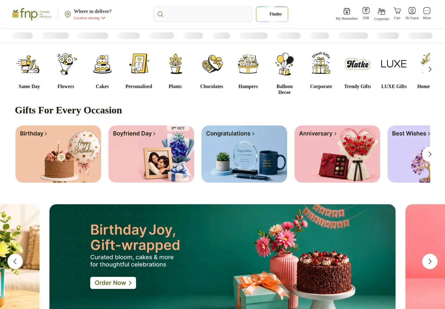 Screenshot of fnp.com