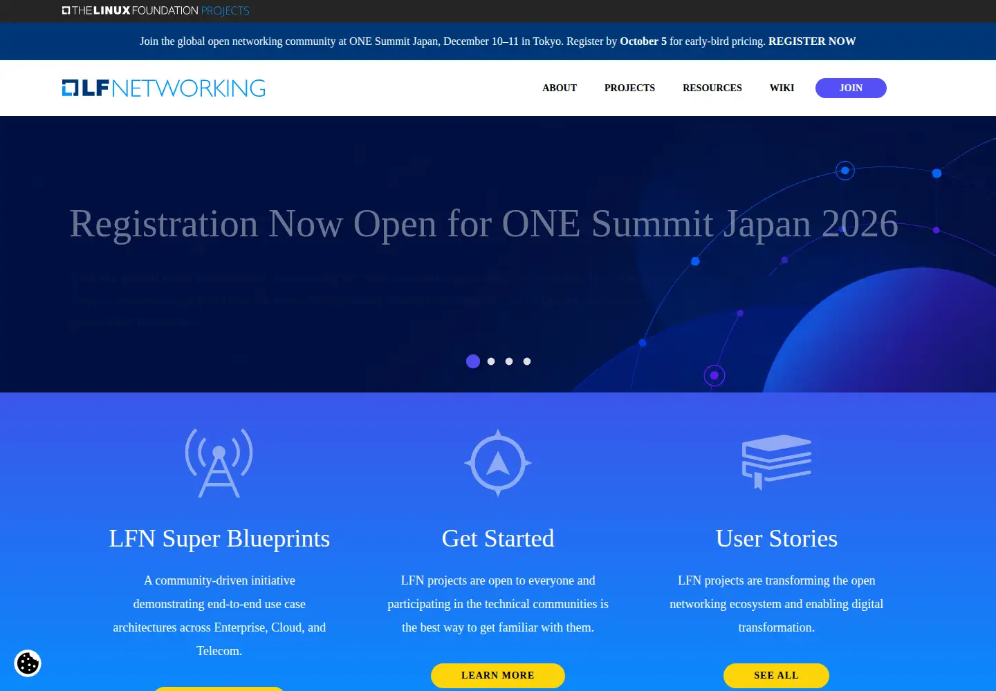 Screenshot of lfnetworking.org