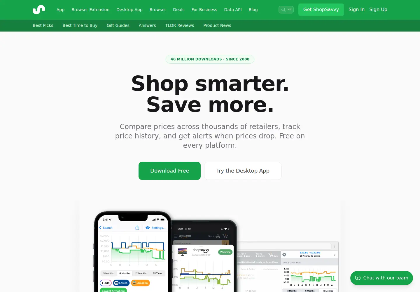 Captured homepage of shopsavvy.com in the current scan