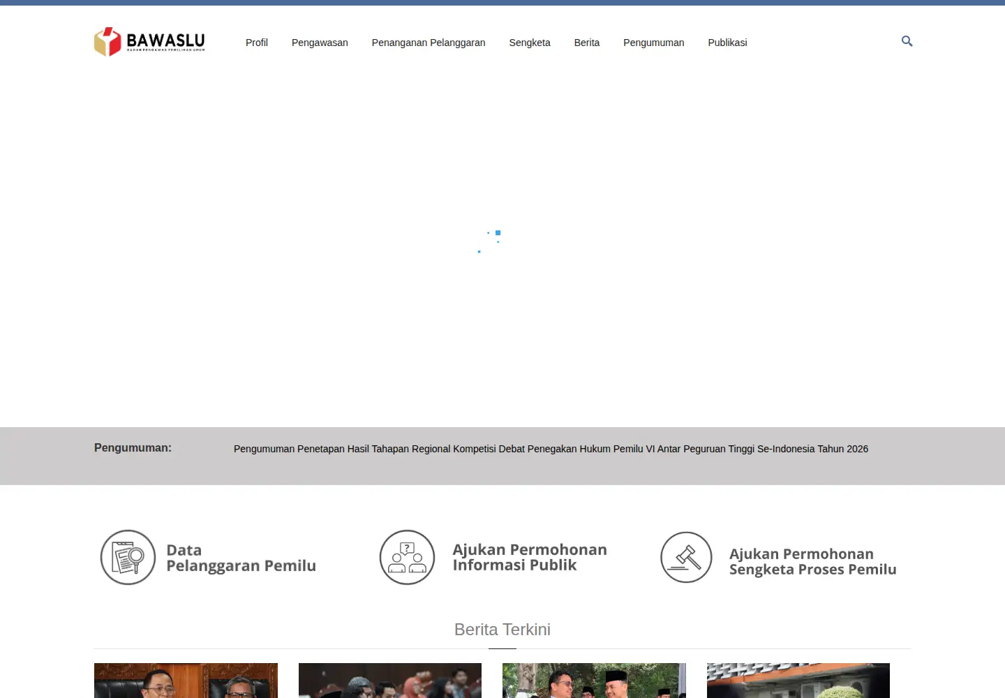 Screenshot of bawaslu.go.id