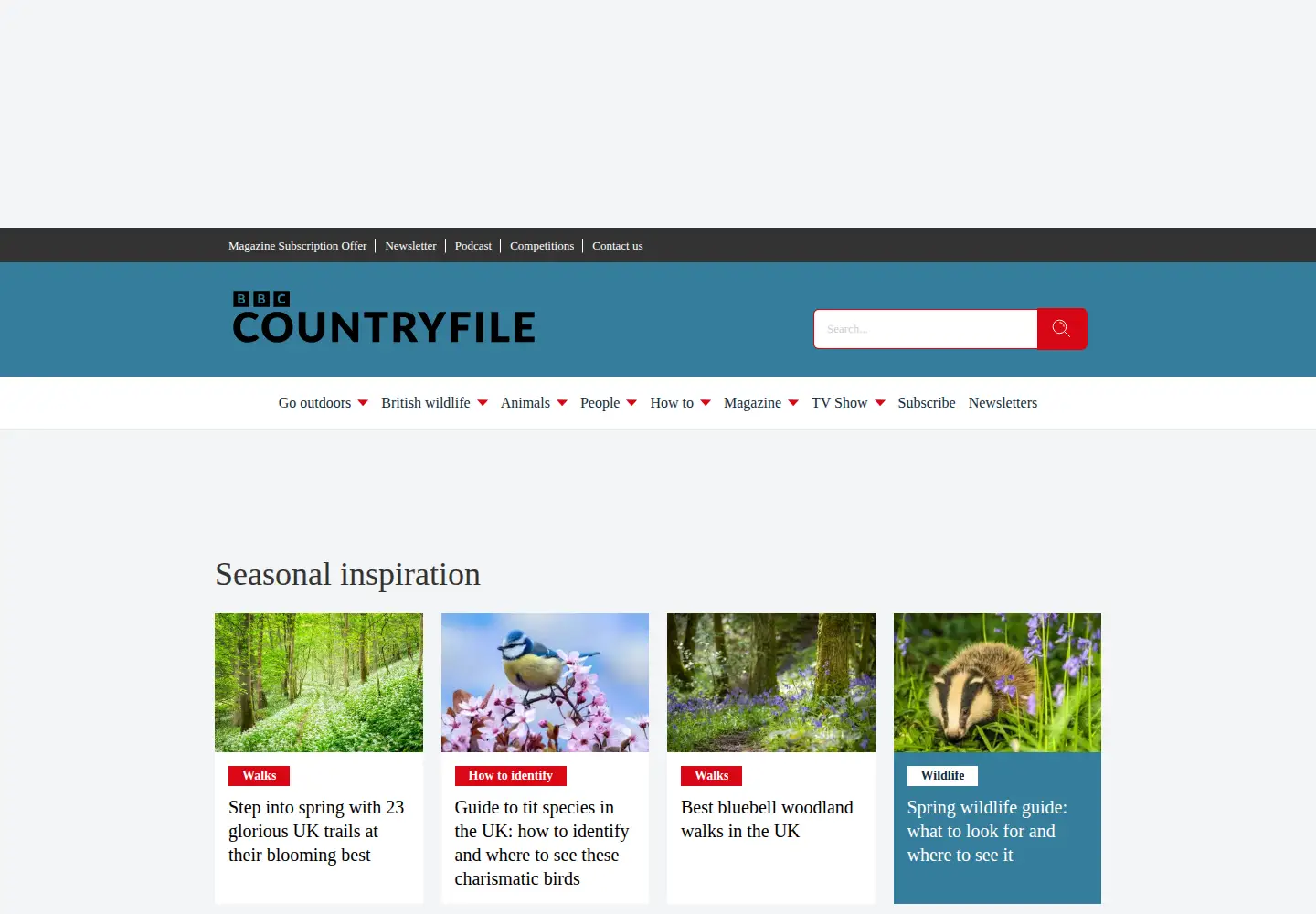 Screenshot of countryfile.com