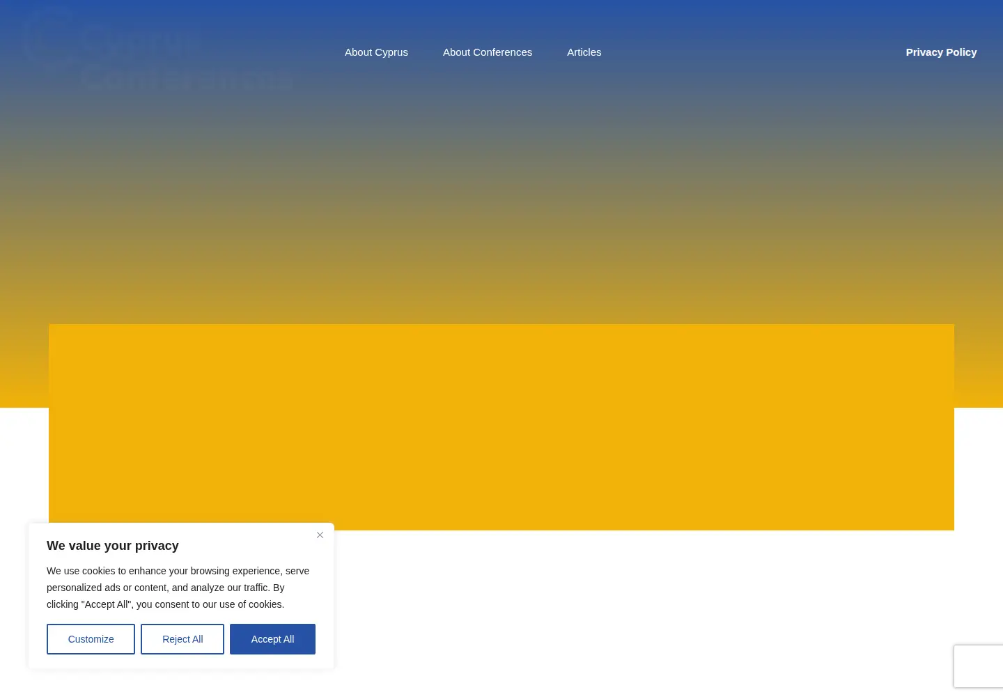 Screenshot of cyprusconferences.org