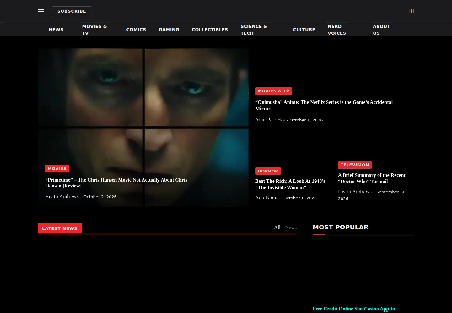 Screenshot of nerdbot.com