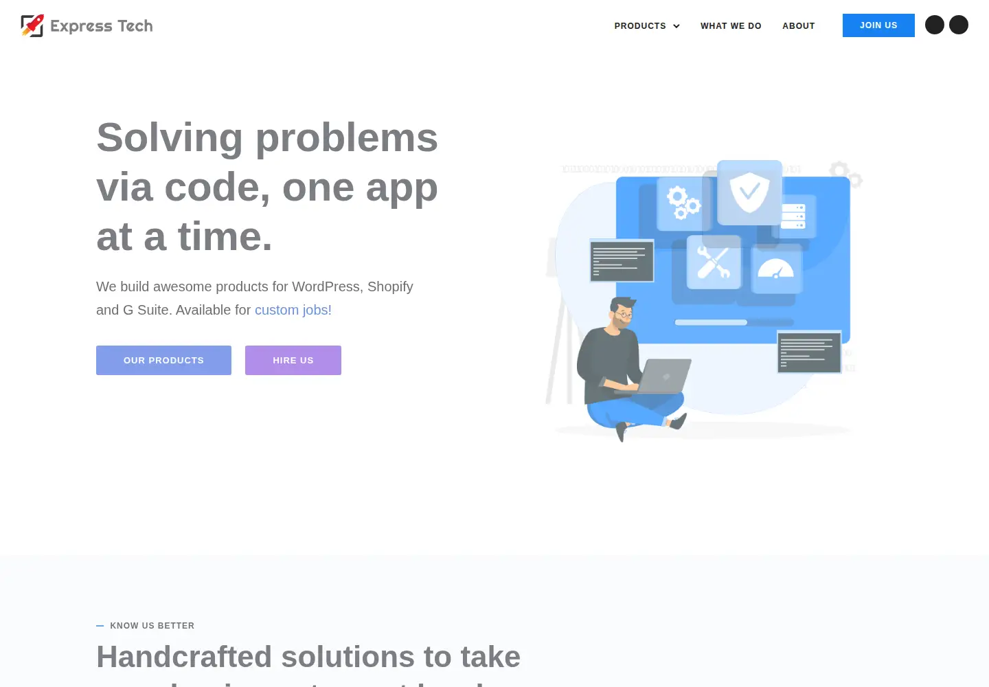 Screenshot of expresstech.io