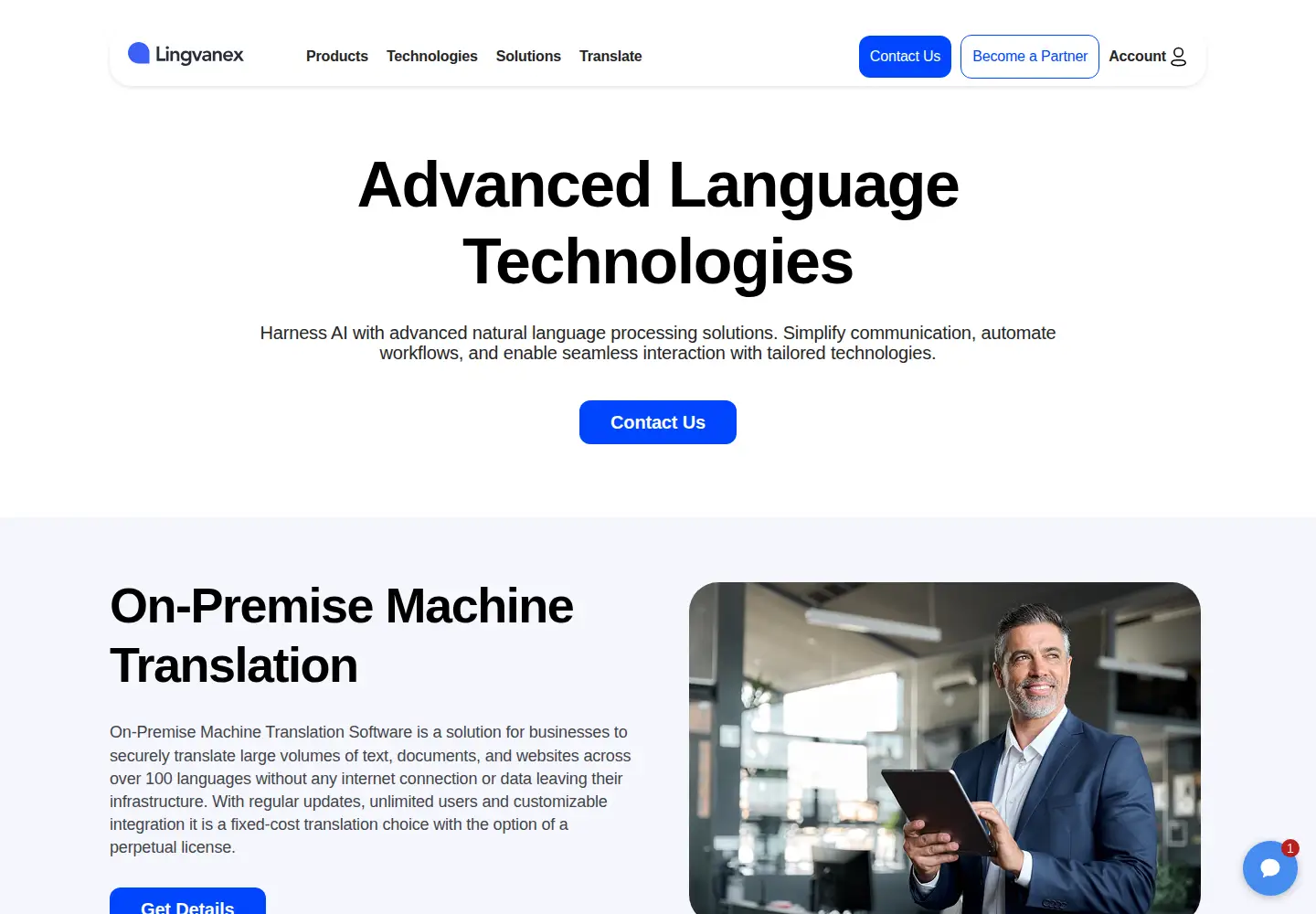 Screenshot of lingvanex.com