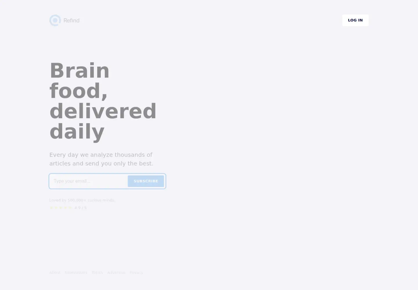 Screenshot of refind.com