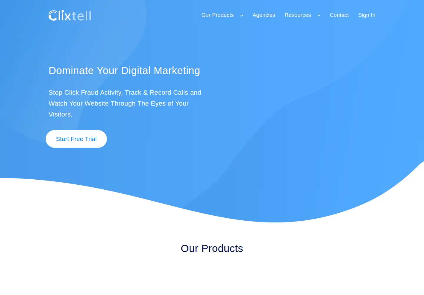 Screenshot of clixtell.com