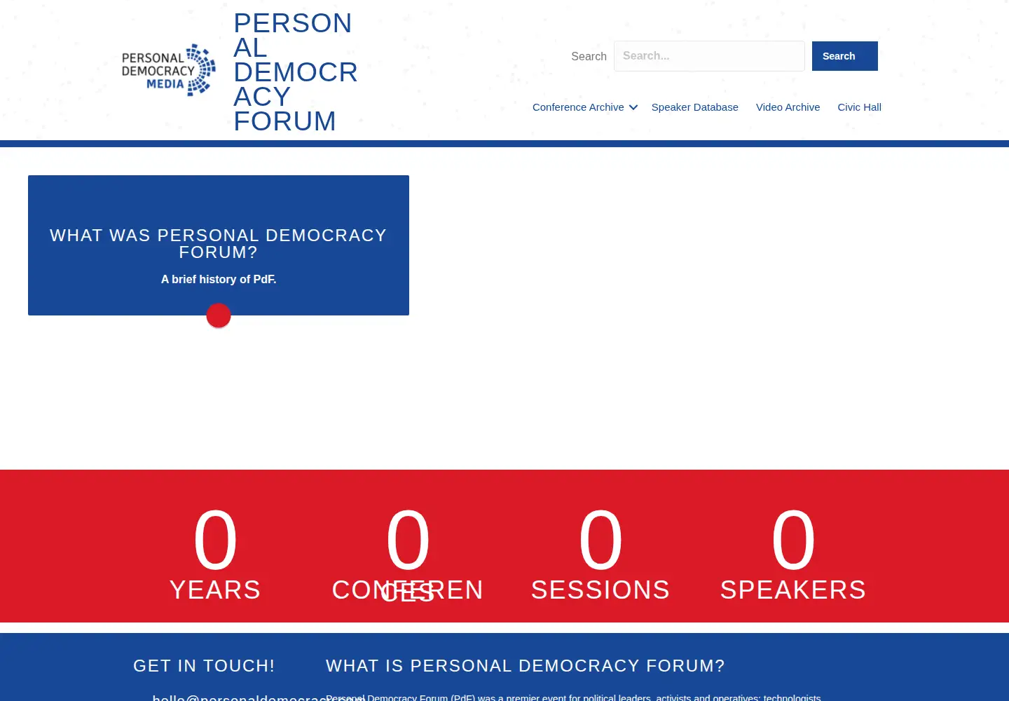 Screenshot of personaldemocracy.com
