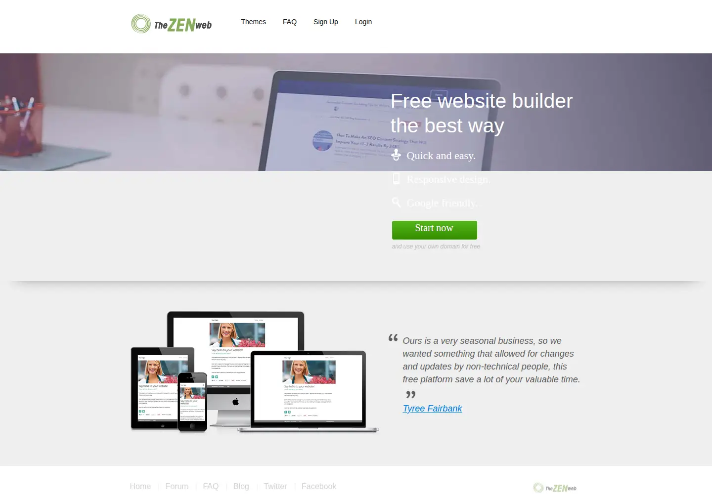Screenshot of thezenweb.com