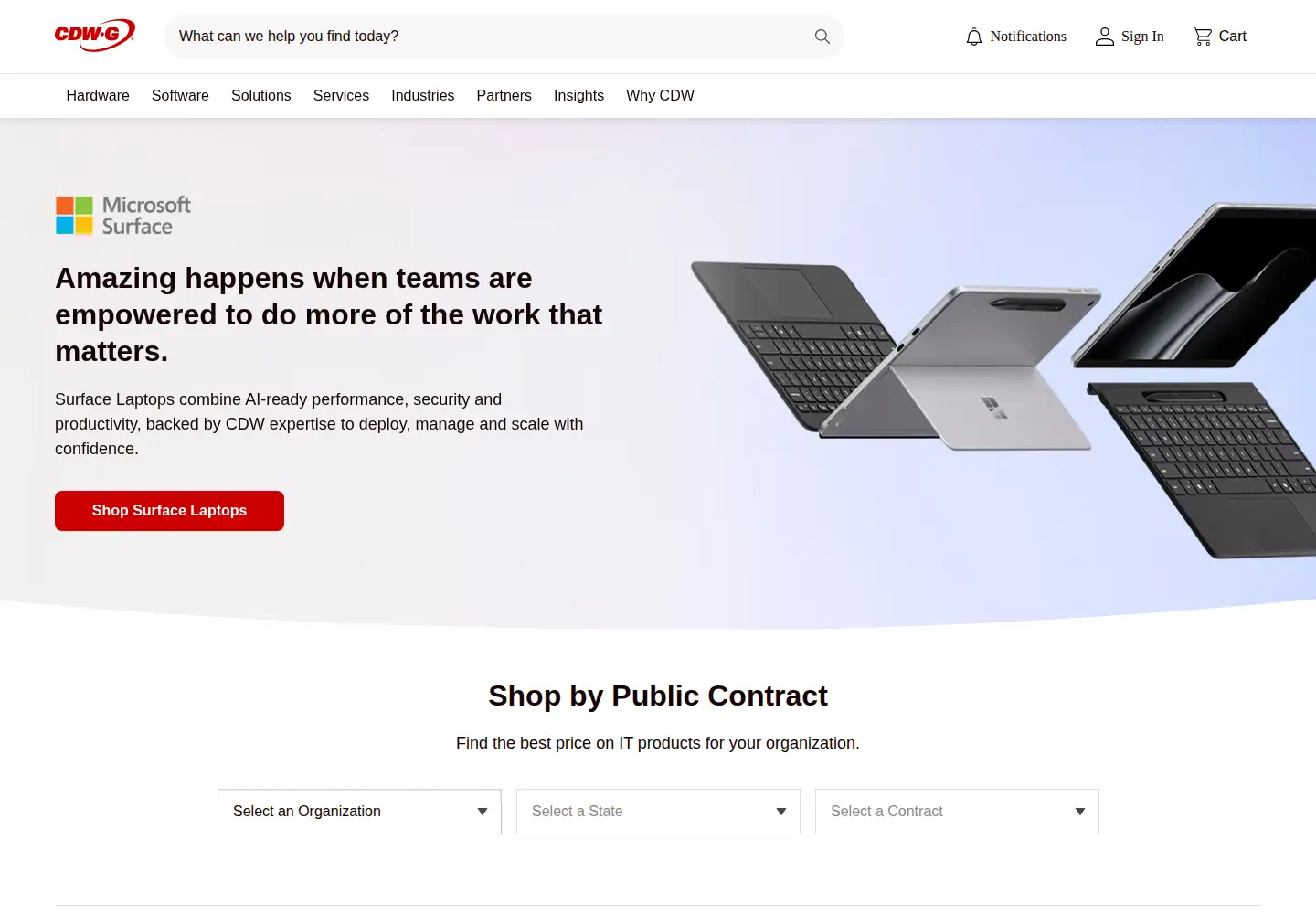 Screenshot of cdwg.com