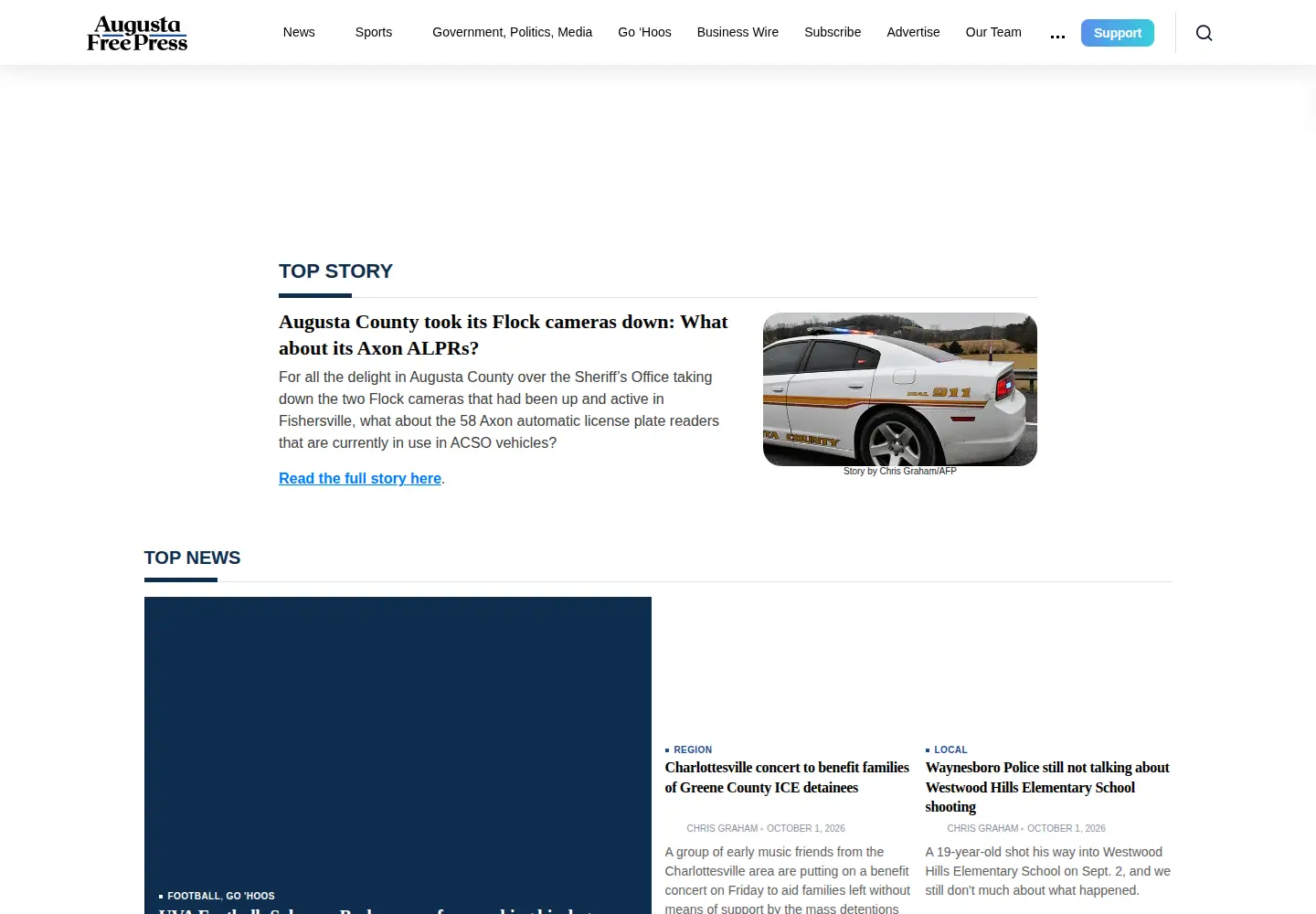 Screenshot of augustafreepress.com