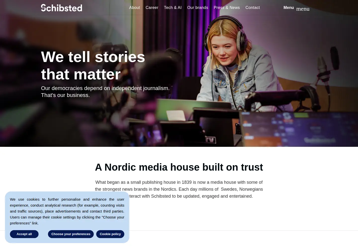 Screenshot of schibsted.com