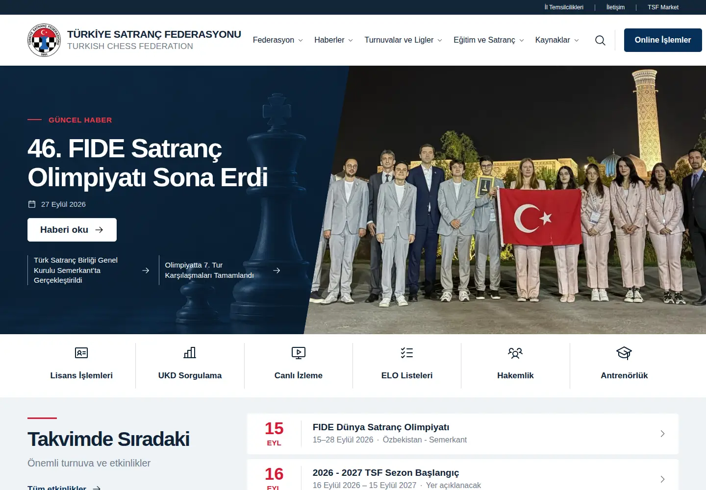 Screenshot of tsf.org.tr