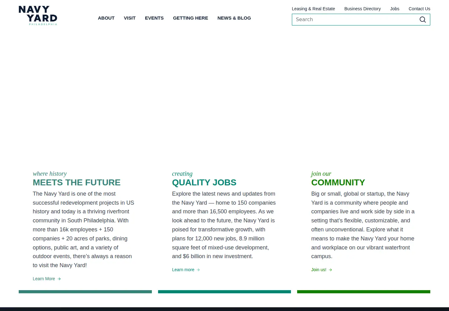 Captured homepage of navyyard.org in the current scan