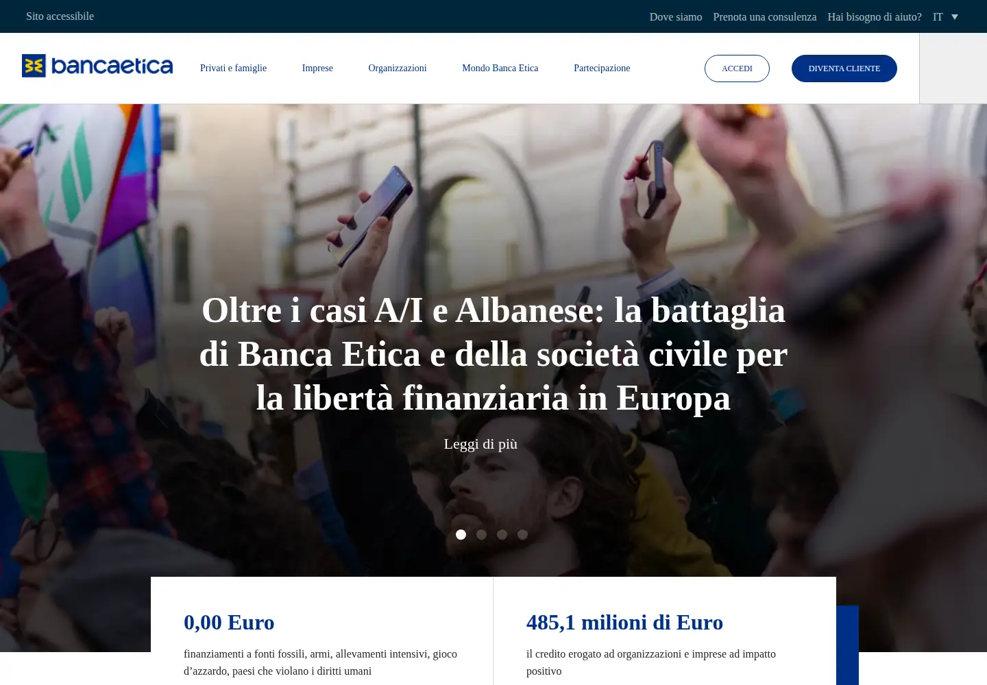 Screenshot of bancaetica.it