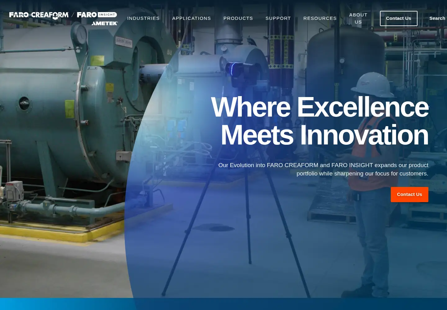 Screenshot of faro.com