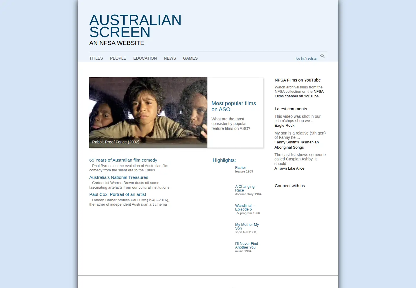 Screenshot of aso.gov.au