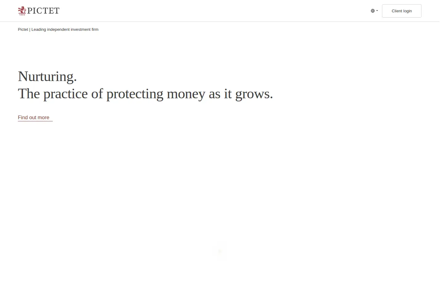 Screenshot of pictet.com