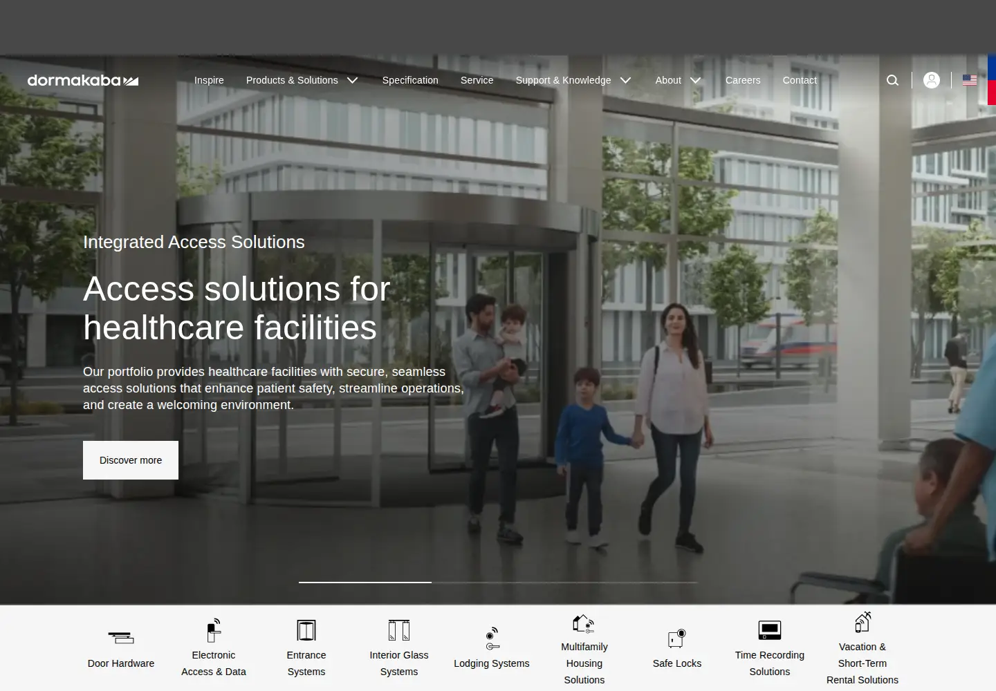 Screenshot of dormakaba.com