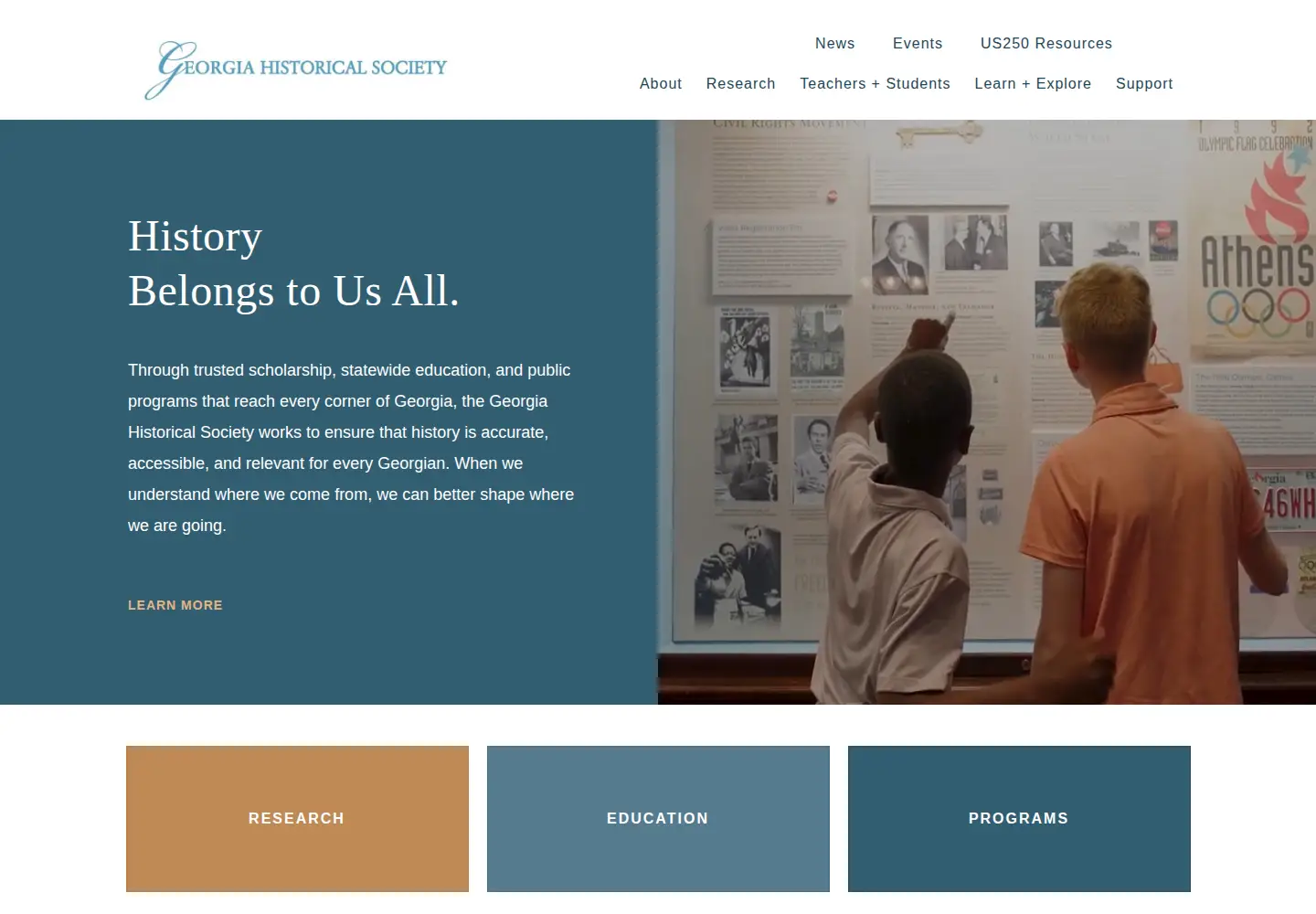 Screenshot of georgiahistory.com