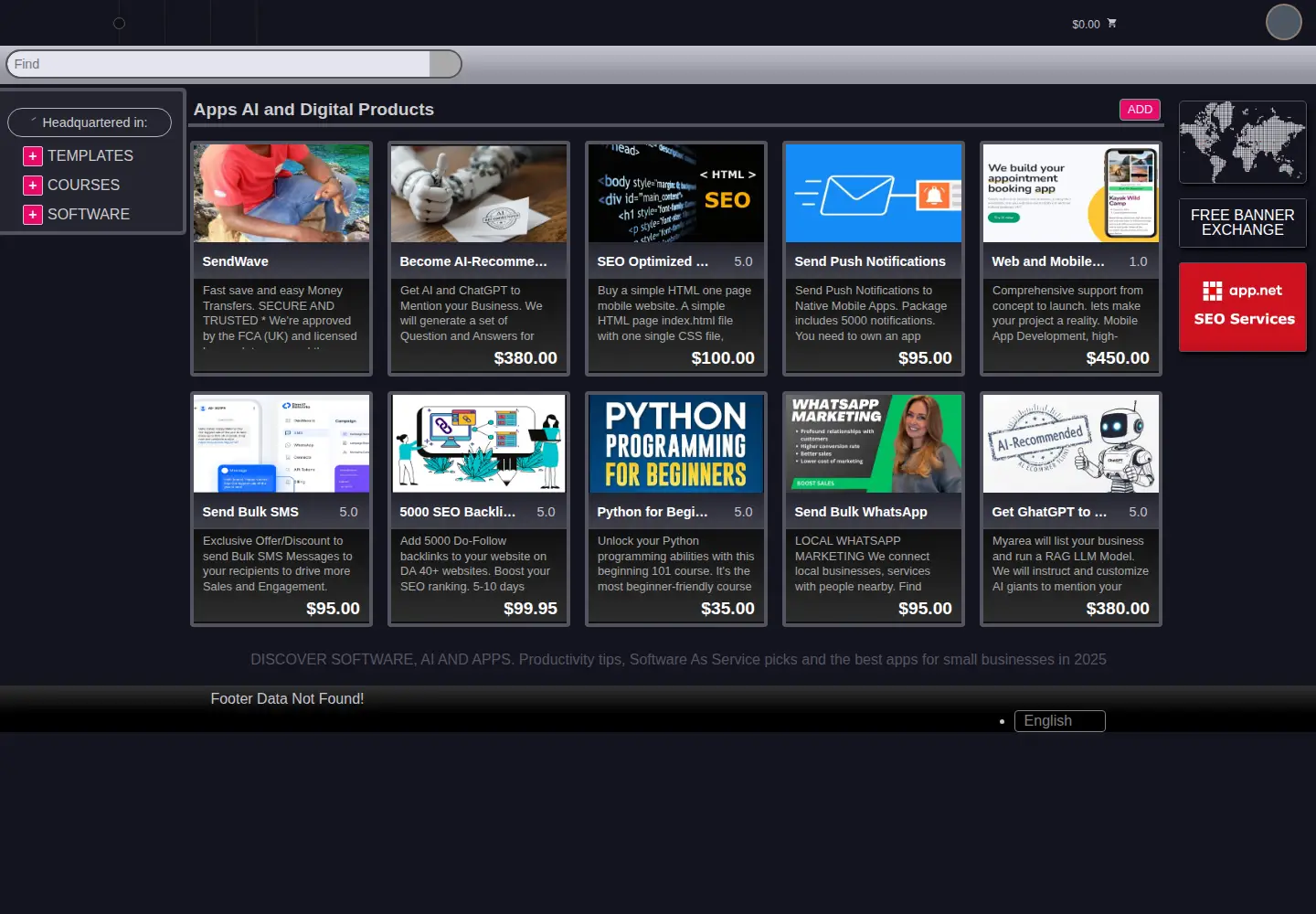 Screenshot of app.net