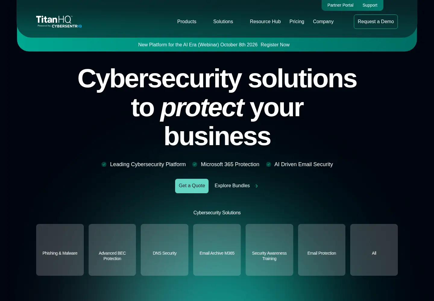 Screenshot of titanhq.com