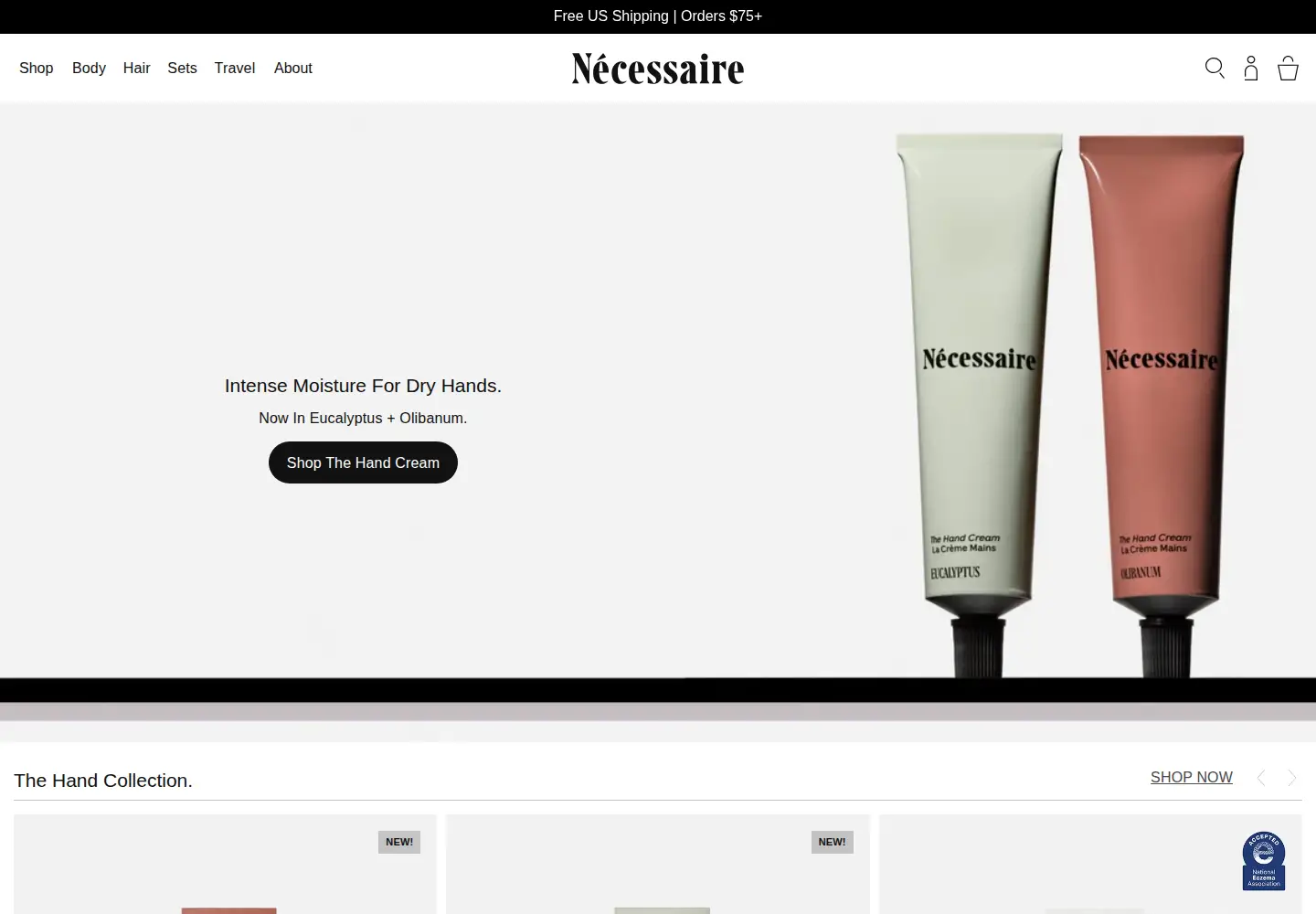 Screenshot of necessaire.com