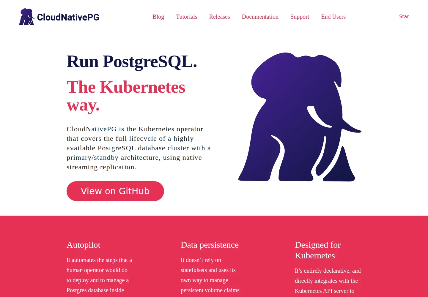 Screenshot of cloudnative-pg.io