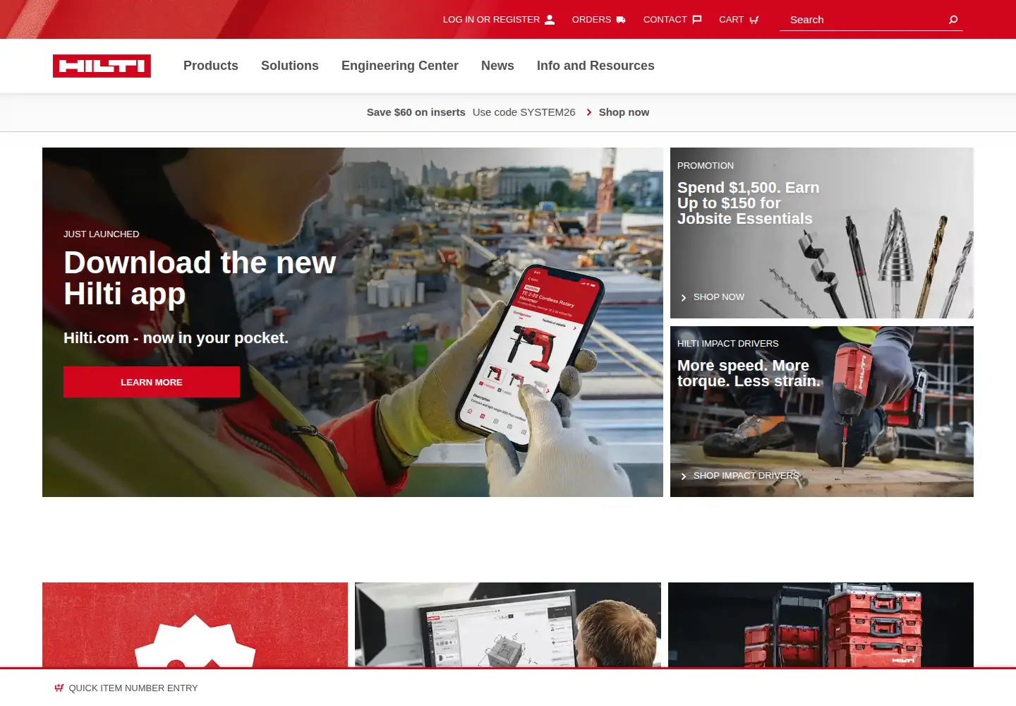 Screenshot of hilti.com