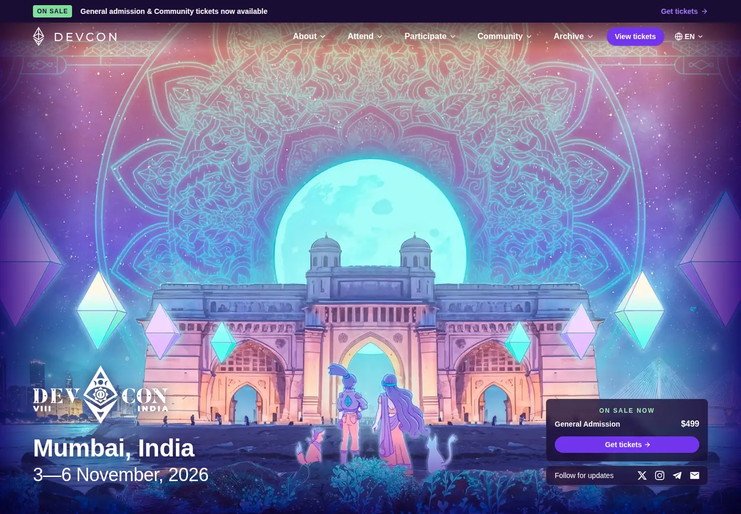 Screenshot of devcon.org