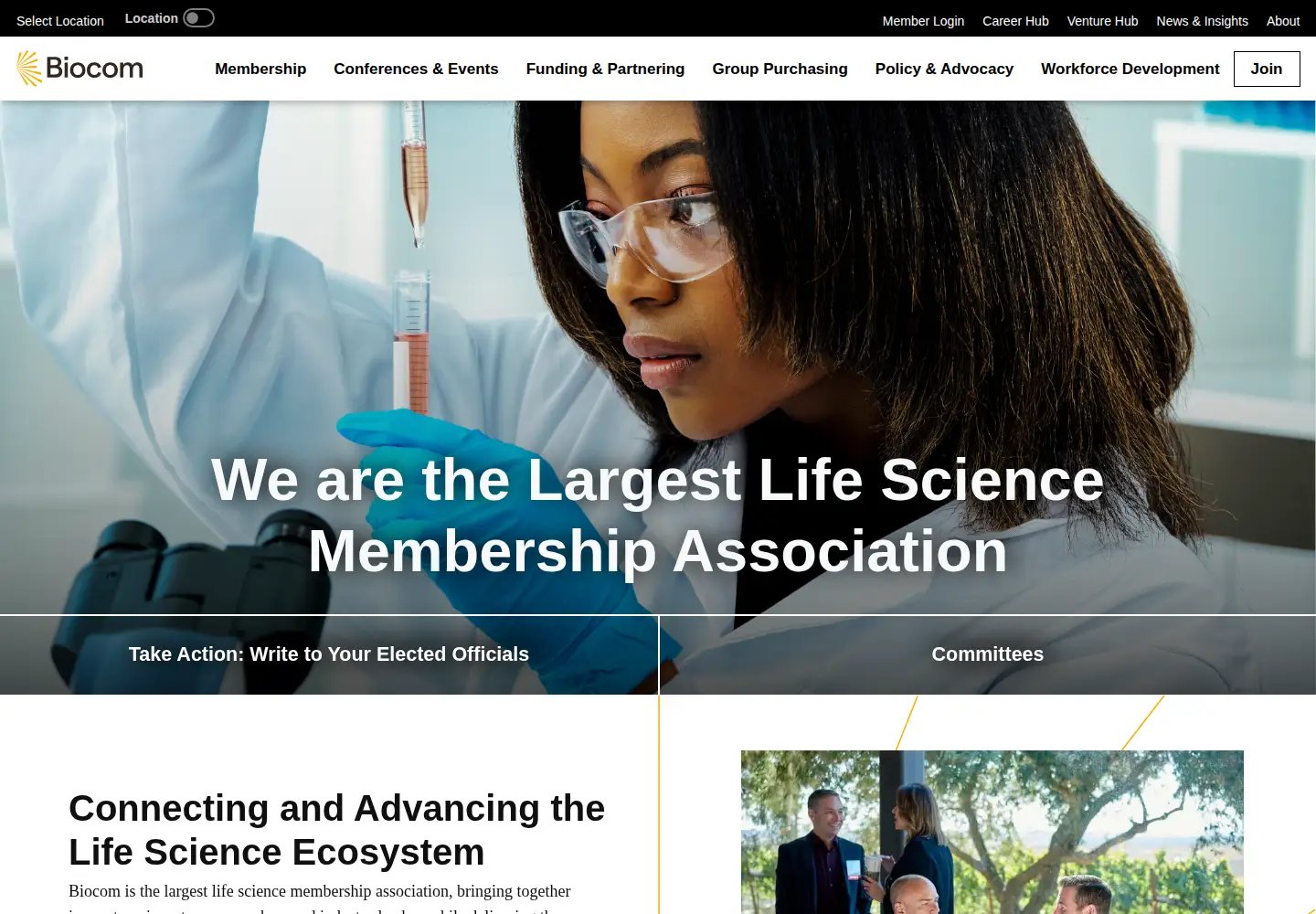 Screenshot of biocom.org