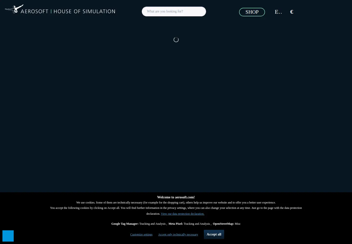 Screenshot of aerosoft.com