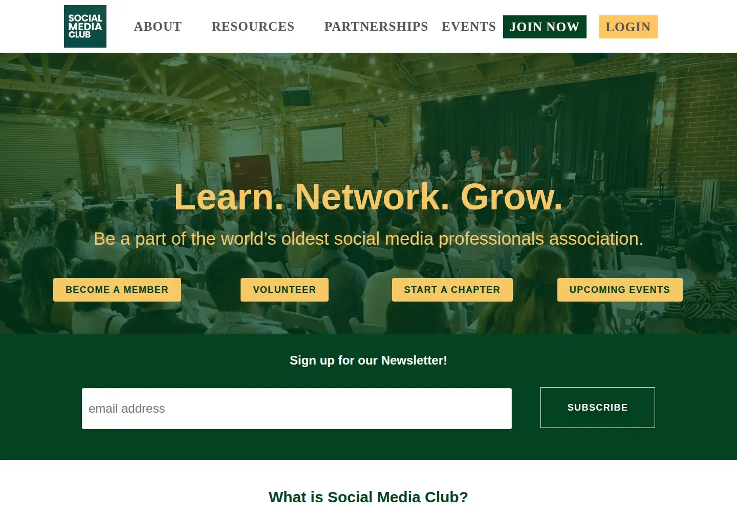 Screenshot of socialmediaclub.org